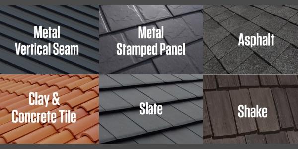 Types of roof shingles materials