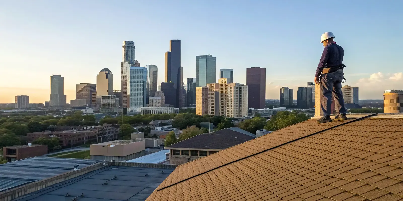 Commercial TPO flat roof Austin