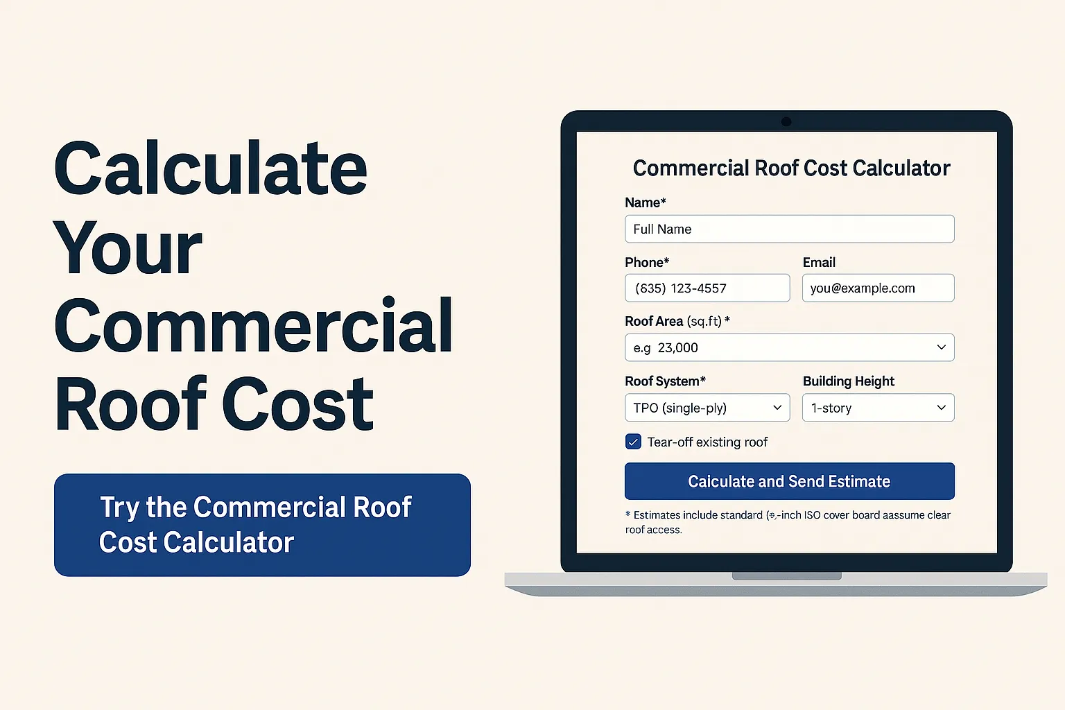 Commercial roof cost calculator